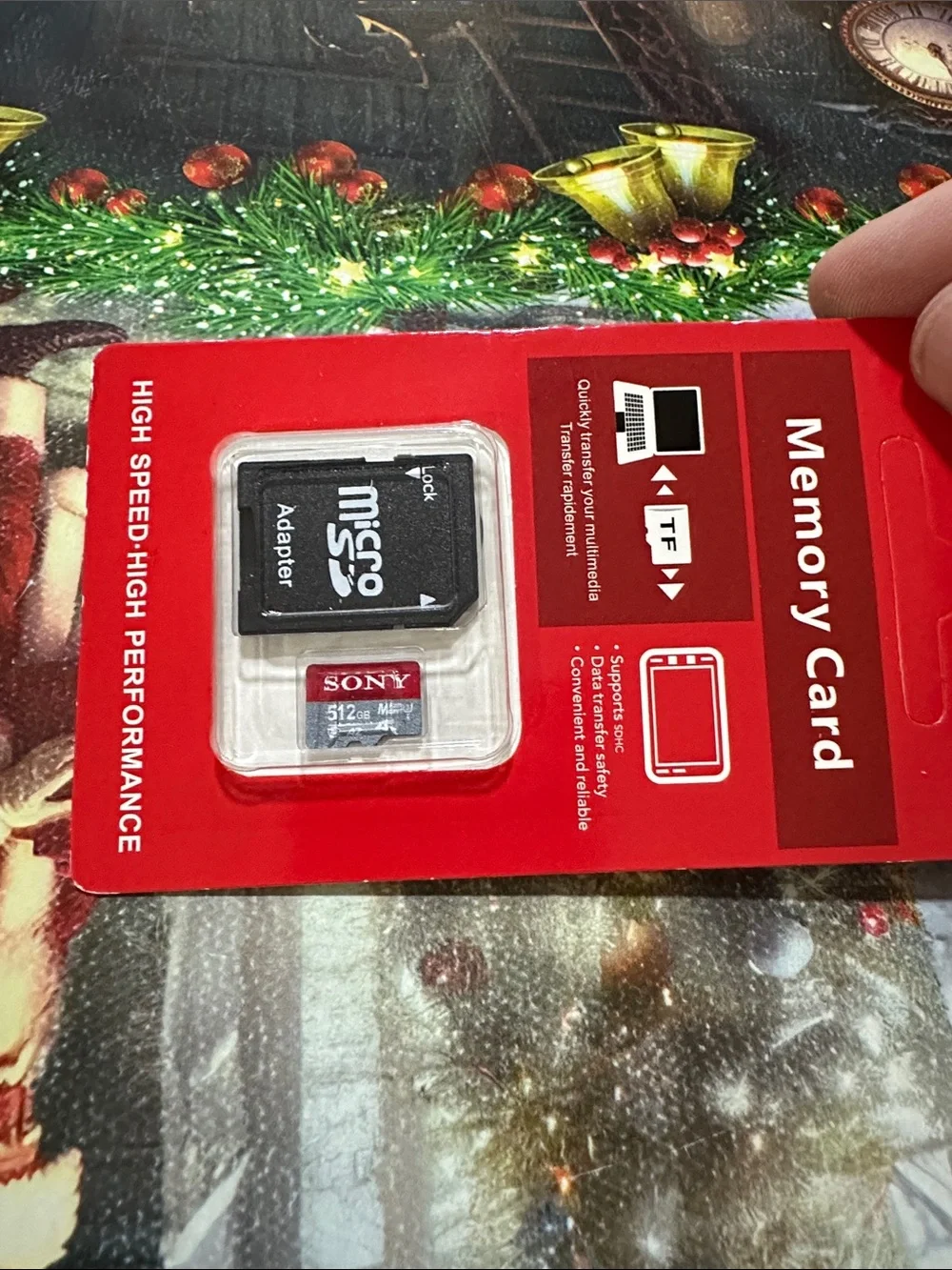 Sony Black microSD Card with Adapter in Red Retail Pack